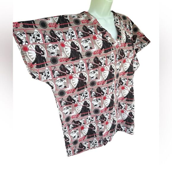 OOAK Star Wars Jedi Sith Stormtrooper Unisex Graphic Tunic Scrubs Top L XL 2XL - Picture 5 of 9